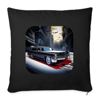 Corbillard Vintage cool - Housse de coussin décorative 45 x 45 cm - noir - Devant