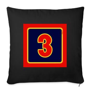 BLOW UP MOVIE: POP ART CUSHION 'No 3' - Sofa pillowcase 17,3'' x 17,3'' (45 x 45 cm) - black - Front