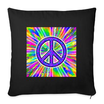 Enjoy Some Peace - Sofa pillowcase 17,3'' x 17,3'' (45 x 45 cm) - black - Front