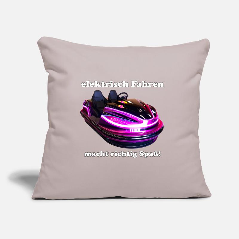 Driving an e-car is fun Sofa pillowcase 17,3'' x 17,3'' (45 x 45 cm)