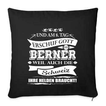 Berner-Schweiz - Sofakissenbezug 45 x 45 cm - Schwarz - Vorne