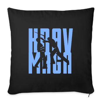 Krav Maga - Housse de coussin décorative 45 x 45 cm - noir - Devant