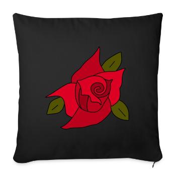 Saint-Valentin, Saint-Valentin, Saint-Valentin - Housse de coussin décorative 45 x 45 cm - noir - Devant