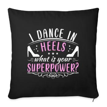 Dance Training Ballroom Couple Dance - Sofa pillowcase 17,3'' x 17,3'' (45 x 45 cm) - black - Front