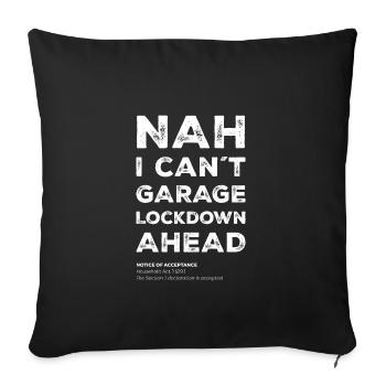 I can't, I have plans in the garage - Sofa pillowcase 17,3'' x 17,3'' (45 x 45 cm) - black - Front