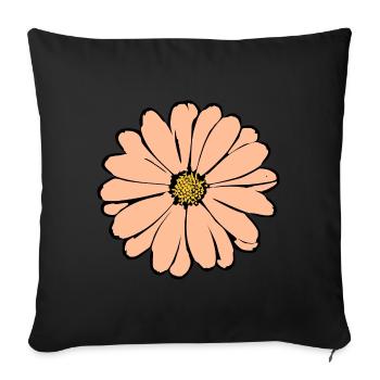 Blume pastell Blume Blumen pastell Blumen - Sofakissenbezug 45 x 45 cm - Schwarz - Vorne