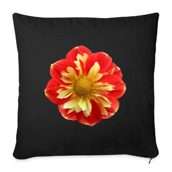 Flower, Yellow, Red, Red Flower, Flowers, Red Yellow Flowers - Sofa pillowcase 17,3'' x 17,3'' (45 x 45 cm) - black - Front