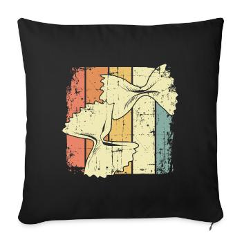 Nudeln kochen - Sofakissenbezug 45 x 45 cm - Schwarz - Vorne