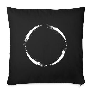 kreis bürste variante neu Vektor Design - Housse de coussin décorative 45 x 45 cm - noir - Devant