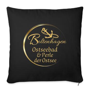 Boltenhagen-Ostseebad & Pearl of the Baltic Sea - Sofa pillowcase 17,3'' x 17,3'' (45 x 45 cm) - black - Front