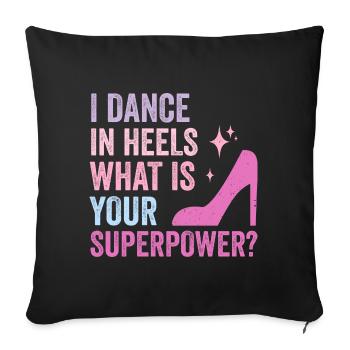 Dance Training Ballroom Couple Dance - Sofa pillowcase 17,3'' x 17,3'' (45 x 45 cm) - black - Front