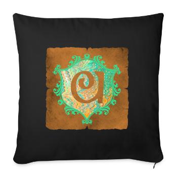 E 36 U - Housse de coussin décorative 45 x 45 cm - noir - Devant