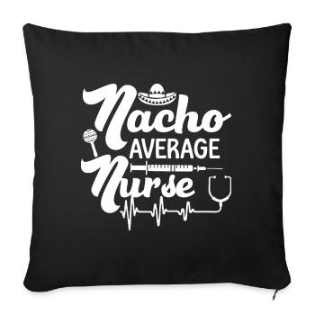 Nourriture mexicaine Cinco de Mayo Infirmière - Housse de coussin décorative 45 x 45 cm - noir - Devant