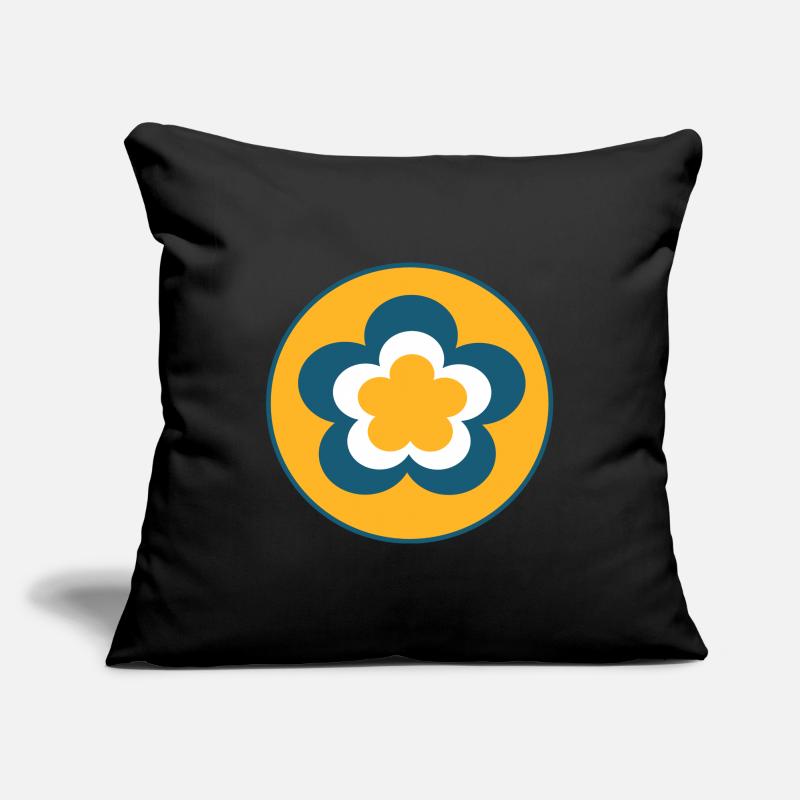 70s Flower Pattern Sofa pillowcase 17,3'' x 17,3'' (45 x 45 cm)