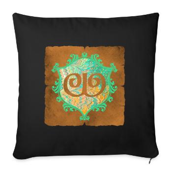 E 36 W - Housse de coussin décorative 45 x 45 cm - noir - Devant