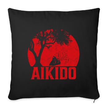 Aikido - Sofa pillowcase 17,3'' x 17,3'' (45 x 45 cm) - black - Front
