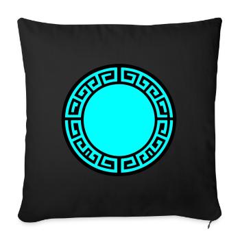 Symbole Grec Cercle Sparte - Housse de coussin décorative 45 x 45 cm - noir - Devant
