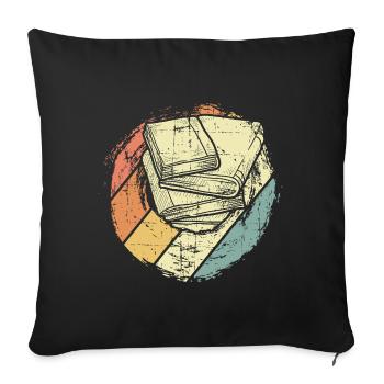 books - Sofa pillowcase 17,3'' x 17,3'' (45 x 45 cm) - black - Front