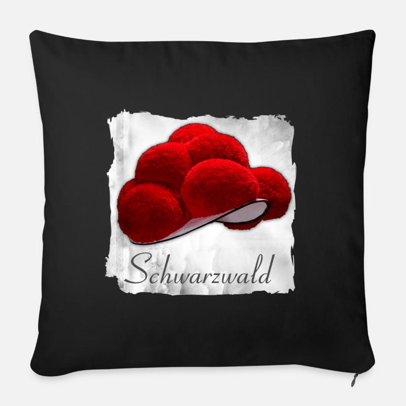 Bollenhut Schwarzwald 1.5 - Sofakissenbezug 45 x 45 cm - Schwarz