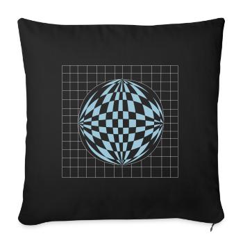Sphere 3D - Sofa pillowcase 17,3'' x 17,3'' (45 x 45 cm) - black - Front