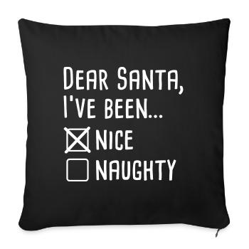 Cher Père Noël, j’ai été gentil - Housse de coussin décorative 45 x 45 cm - noir - Devant