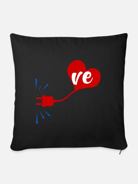 Love Grip (männlich) - Sofakissenbezug 45 x 45 cm - Schwarz