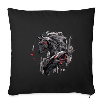 Mecha Animal Tiger Wolf Fox Dino Bear Cyborg - Sofa pillowcase 17,3'' x 17,3'' (45 x 45 cm) - black - Front