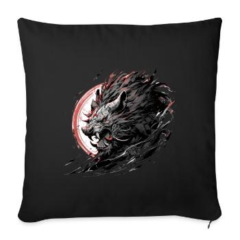 Mecha Animal Tiger Wolf Fox Dino Bear Cyborg - Sofa pillowcase 17,3'' x 17,3'' (45 x 45 cm) - black - Front
