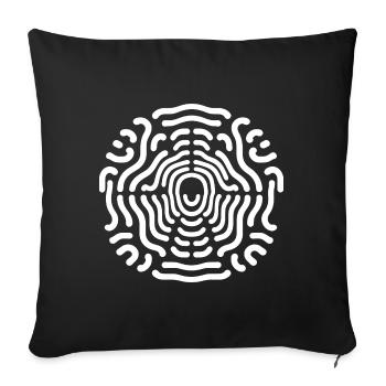 Chladni Oscillation in Street Culture Elegance - Sofa pillowcase 17,3'' x 17,3'' (45 x 45 cm) - black - Front