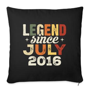 July 2016 Birthday Gift July 2016 Birthday - Sofa pillowcase 17,3'' x 17,3'' (45 x 45 cm) - black - Front