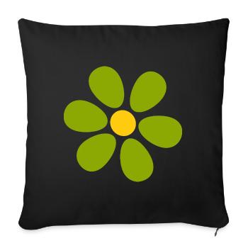 Flower green flower green flowers st patrick's day - Sofa pillowcase 17,3'' x 17,3'' (45 x 45 cm) - black - Front