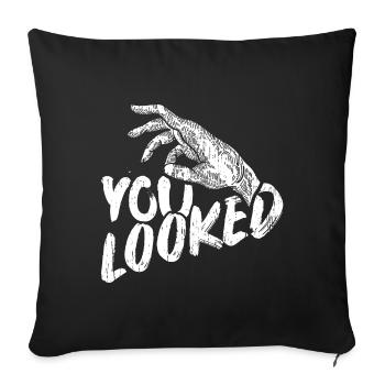 Regarder - Housse de coussin décorative 45 x 45 cm - noir - Devant