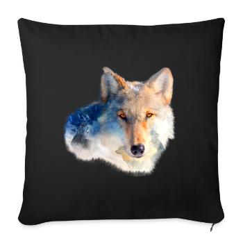 Wolf Wölfe Klima Umwelt Wald Geschenk - Sofakissenbezug 45 x 45 cm - Schwarz - Vorne