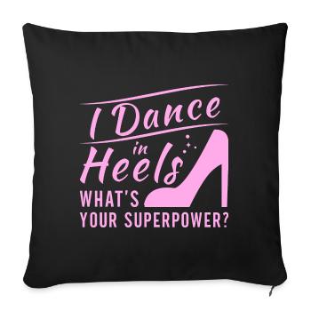Dance Training Ballroom Couple Dance - Sofa pillowcase 17,3'' x 17,3'' (45 x 45 cm) - black - Front