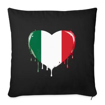 ITALIA ITALIAN FLAG FLAG ITALY - Sofa pillowcase 17,3'' x 17,3'' (45 x 45 cm) - black - Front