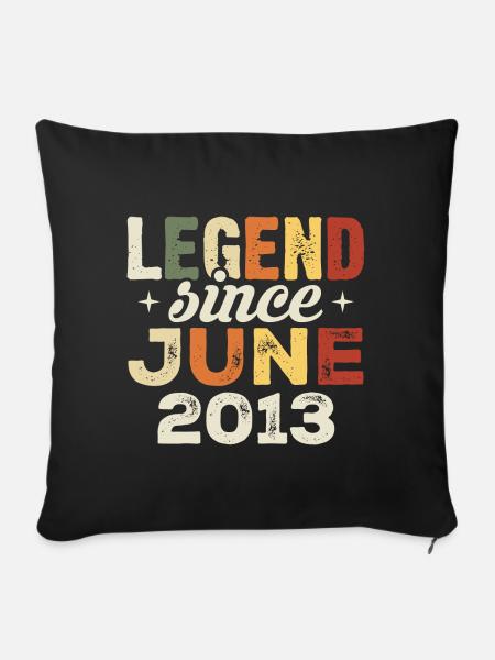 Juni 2013 Geburtstagsgeschenk Juni 2013 Juni 2013 - Sofakissenbezug 45 x 45 cm - Schwarz