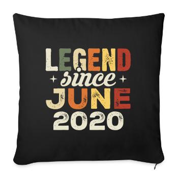 Juni 2020 Geburtstagsgeschenk Juni 2020 Juni 2020 - Sofakissenbezug 45 x 45 cm - Schwarz - Vorne