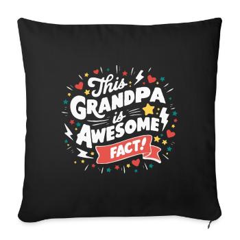 Grand-père est le meilleur et le plus cool grand-père du monde - Housse de coussin décorative 45 x 45 cm - noir - Devant