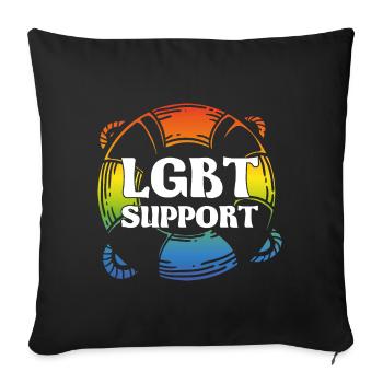 LGBT - Sofakissenbezug 45 x 45 cm - Schwarz - Vorne