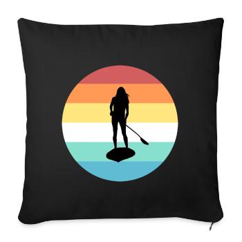 Stand Up Paddle - Sofa pillowcase 17,3'' x 17,3'' (45 x 45 cm) - black - Front
