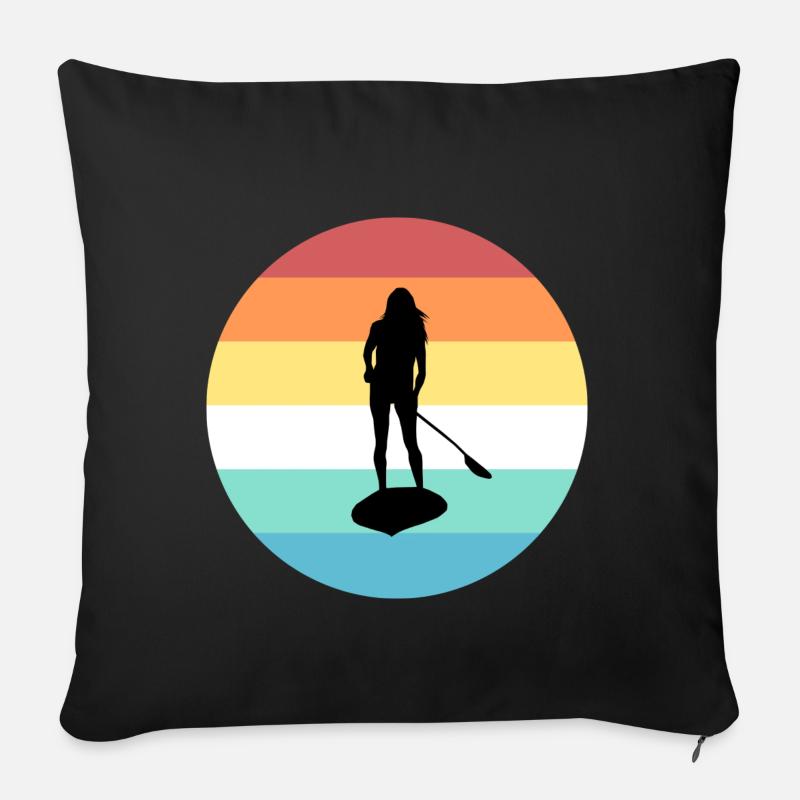 Stand Up Paddle - Sofakissenbezug 45 x 45 cm - Schwarz