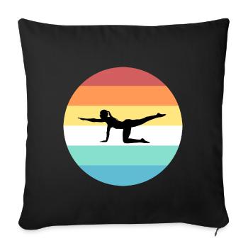 Pilates - Sofa pillowcase 17,3'' x 17,3'' (45 x 45 cm) - black - Front