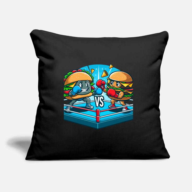 Hamburger de boxe Housse de coussin décorative 45 x 45 cm