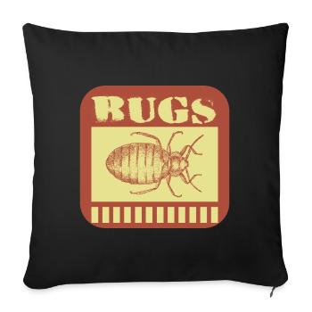 Insectes bugs - Housse de coussin décorative 45 x 45 cm - noir - Devant