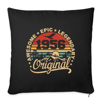 Original 1956 Geburtstagsgeschenk 1956 Retro 1956 - Sofakissenbezug 45 x 45 cm - Schwarz - Vorne