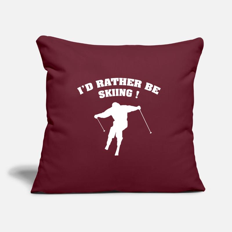 I'd Rather Be Skiing Sofa pillowcase 17,3'' x 17,3'' (45 x 45 cm)