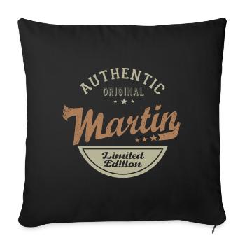 Martin gift Tshirt personalized name martin - Sofa pillowcase 17,3'' x 17,3'' (45 x 45 cm) - black - Front
