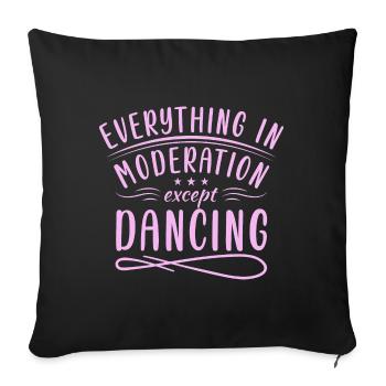 Dancing Slogan Ballroom Couple Dance Dance Floor - Sofa pillowcase 17,3'' x 17,3'' (45 x 45 cm) - black - Front