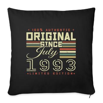 Juli 1993 Geburtstag Juli 1993 Juli 1993 - Sofakissenbezug 45 x 45 cm - Schwarz - Vorne