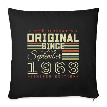September 1968 September 57th Anniversary Limited Edition - Sofa pillowcase 17,3'' x 17,3'' (45 x 45 cm) - black - Front